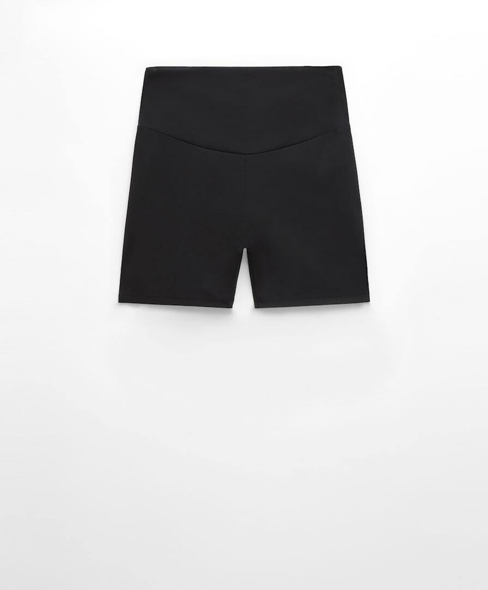 OYSHO Велосипедки Hot Pants Comfortlux с высокой посадкой длиной 10 см, черный