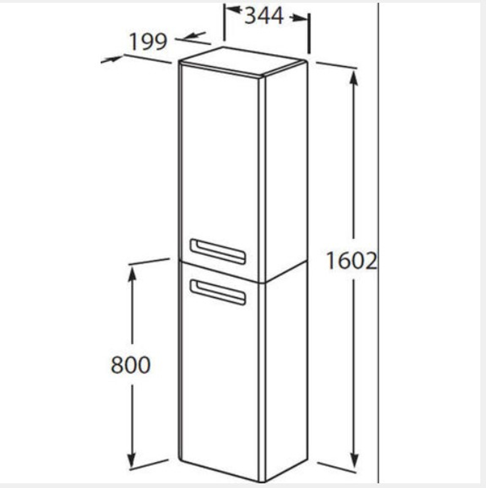 ZRU9302738 THE  GAP ШКАФ-КОЛОННА, ПРАВЫЙ, БЕЛ., ПЛЁНКА