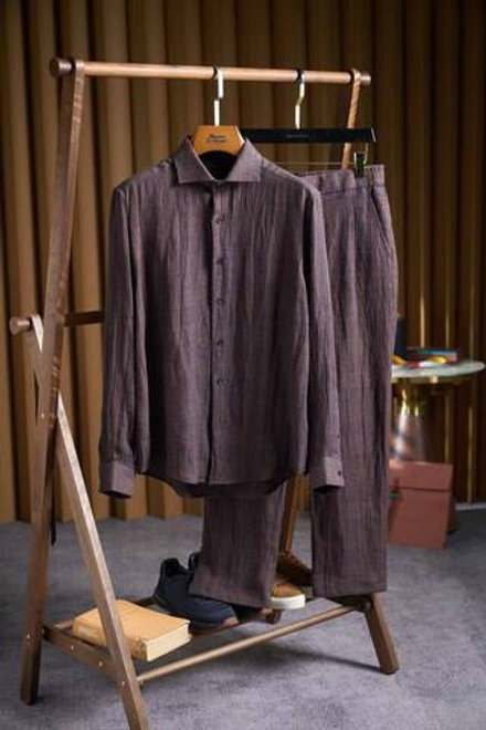 Льняной костюм Zegna