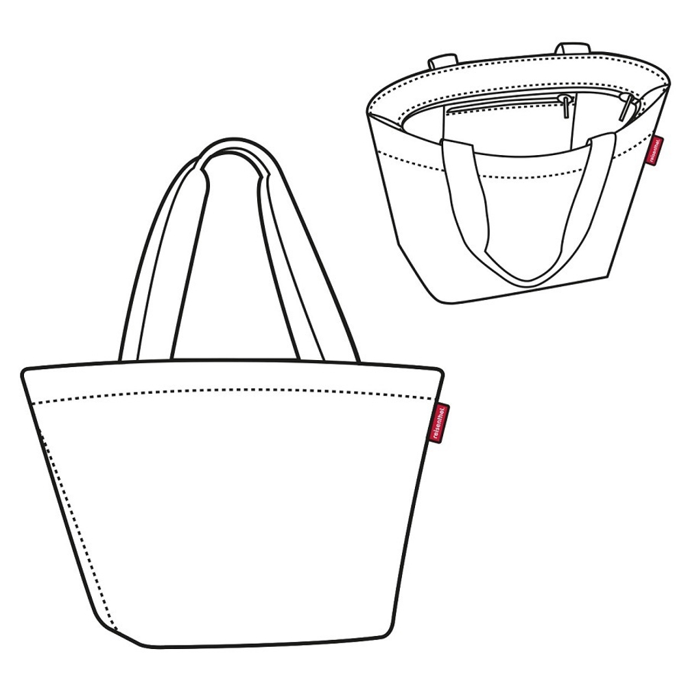 Сумка shopper m diamonds rouge