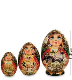 Народные промыслы МР-16/13 Матрешка-Яйцо 3м «Мария с курицей»