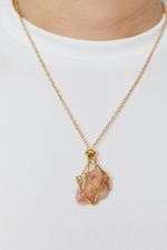 Авоська-подвеска для кристаллов золотистая S