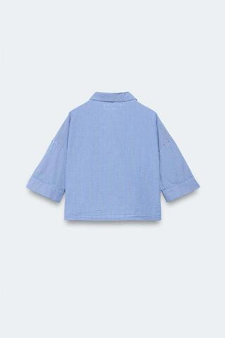 ZARA РУБАШКА В ПОЛОСКУ - LIMITED EDITION, СИНИЙ