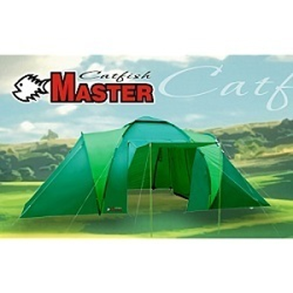 Палатка Catfishmaster H1020 6 мест  11.6кг 220x470x200см 1600мм внутри 210x160x170см x 2 комнаты