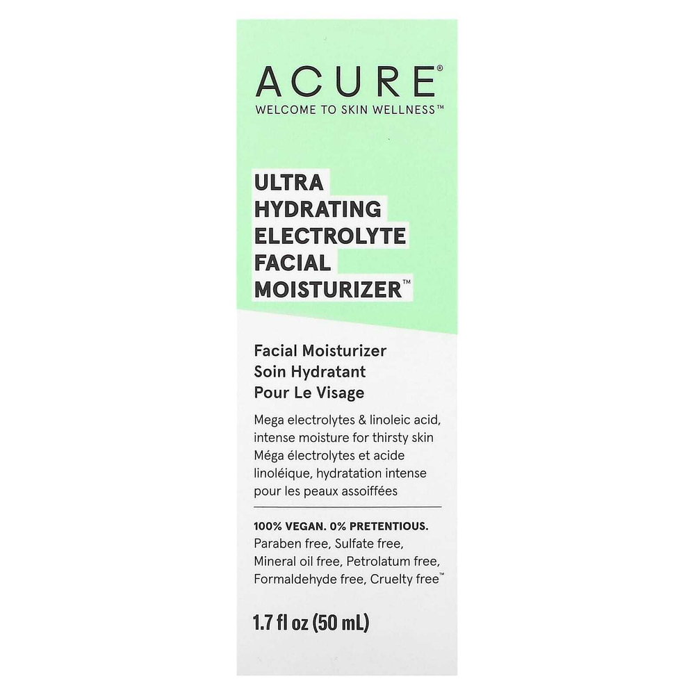 ACURE, Ultra Hydrating, электролитное увлажняющее средство для лица, 50 мл (1,7 жидк. унц.)