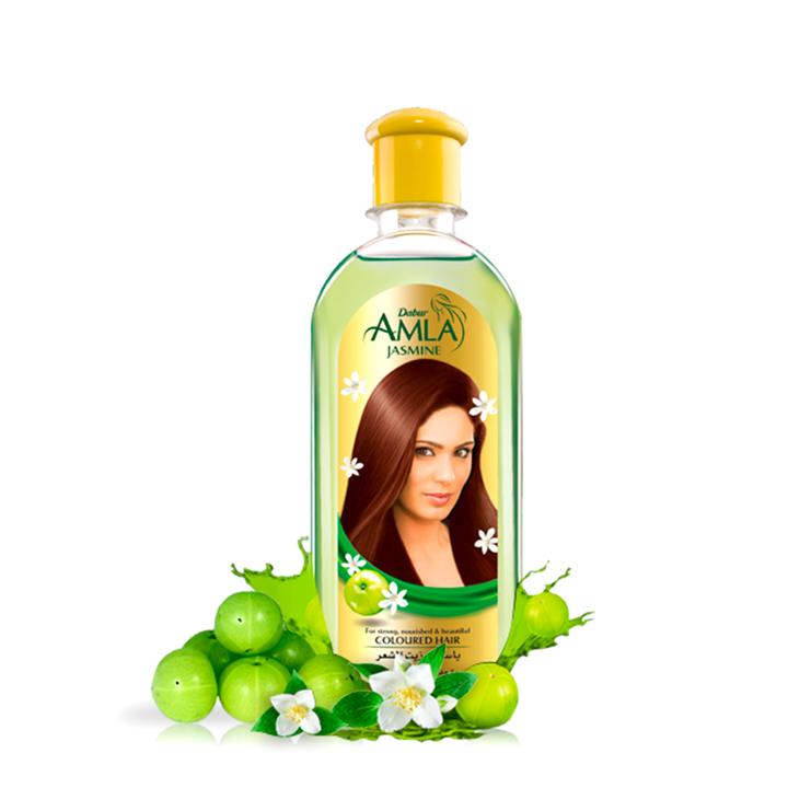 Масло для волос Dabur Amla Jasmine Дабур Амла Жасмин Для окрашенных волос, укрепления, объема, укрепления 200 мл