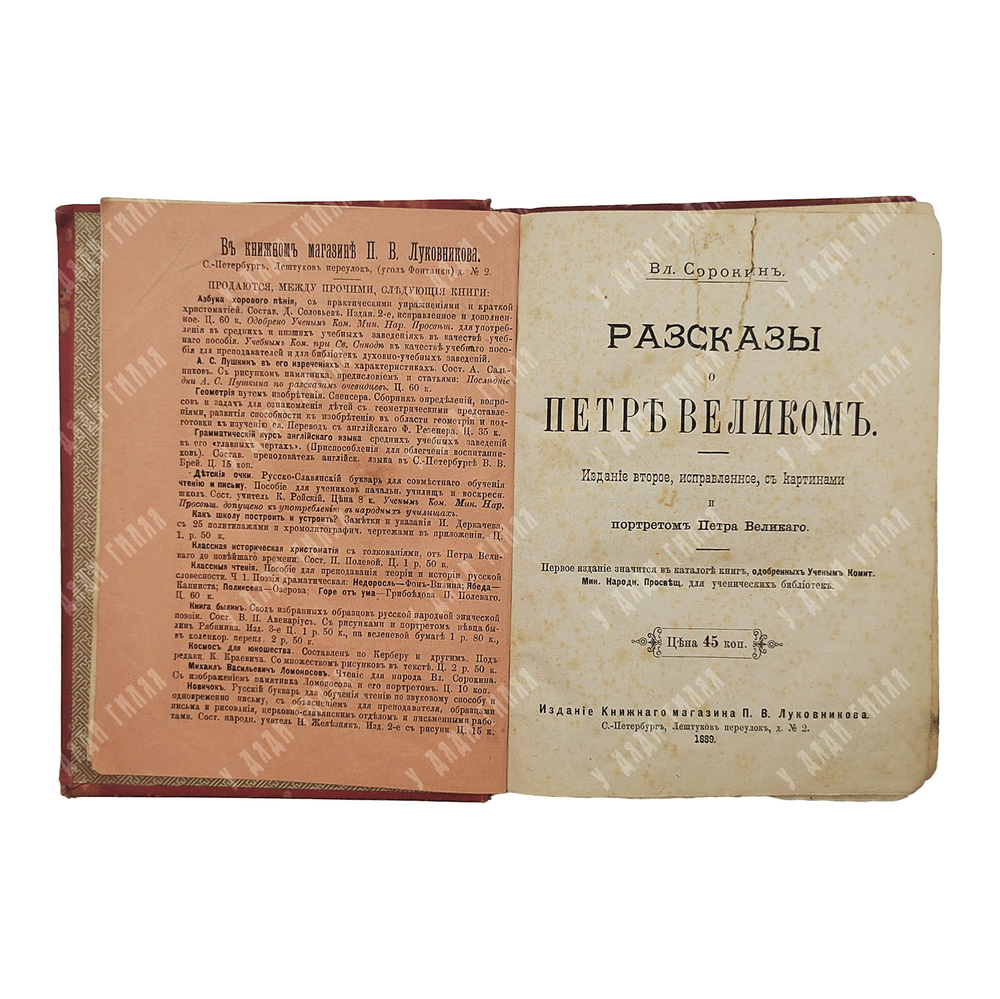Сорокин В. Рассказы о Петре Великом, 1899.