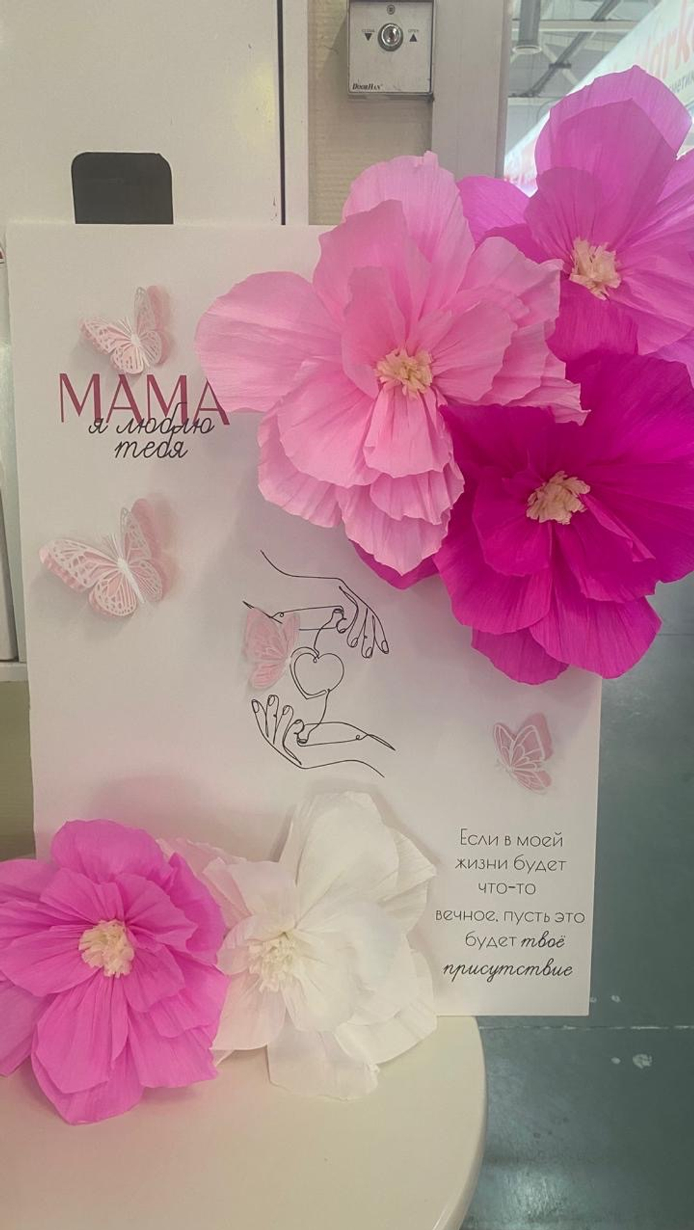 Открытка с цветами для мамы