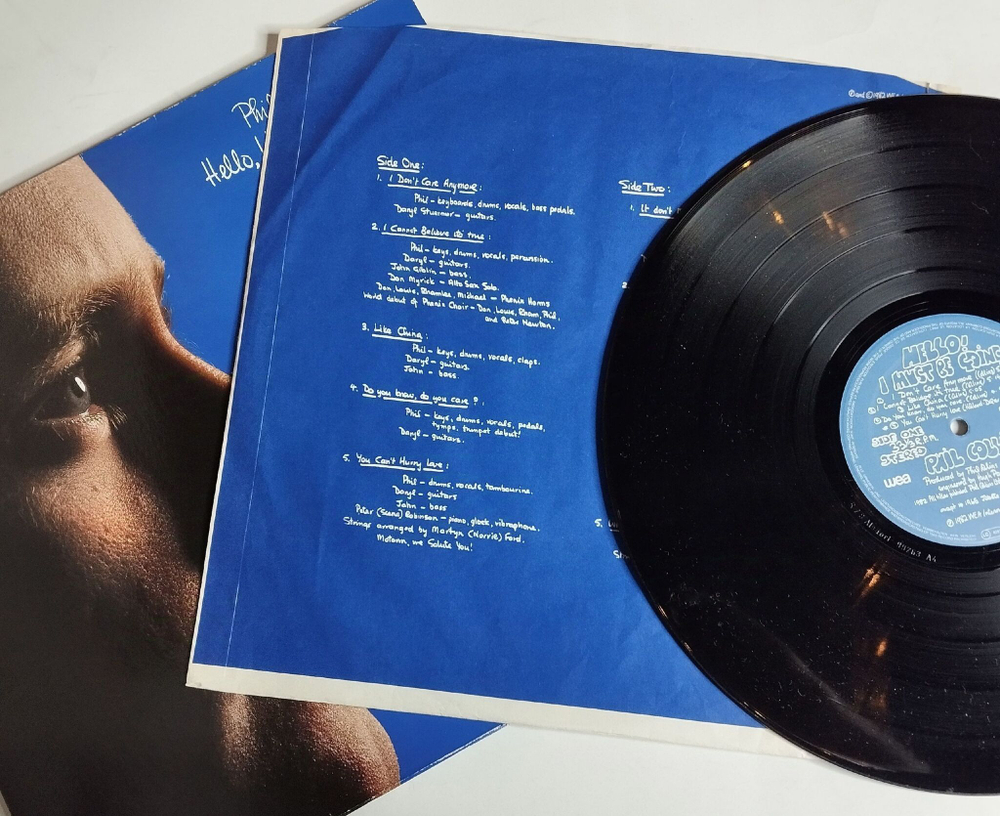Винтажная виниловая пластинка LP Phil Collins Hello, I Must Be Going (Germany 1982) The West Side