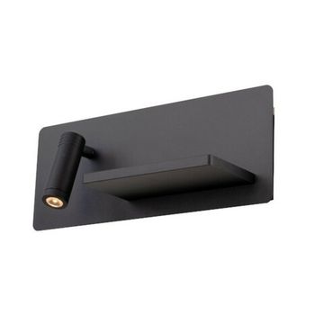 Настенный светильник светодиодный с беспроводной зарядкой и USB-портом 7W 3000K 808557 черный Muro Lightstar