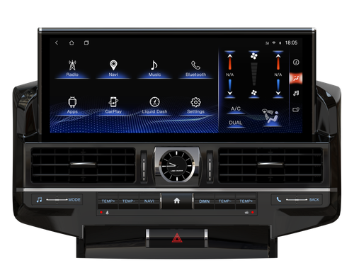 Магнитола для Toyota Land Cruiser 200 2007-2015 (климат на ШГУ) - RDL-LC200H-07-15-105 монитор 12.3" на Android 13, Быстрая, CarPlay, 4G SIM-слот