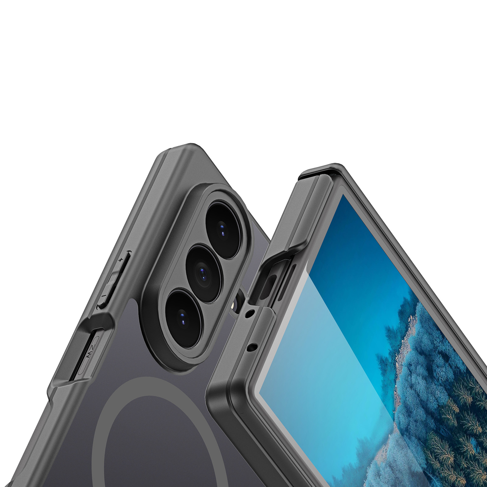 Усиленный чехол черного цвета с MagSafe для Samsung Galaxy Z Fold 8 Ultra, серия Expn Series Magnetic от Dux Ducis