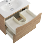 Тумба с раковиной подвесная BelBagno MARINO-CER-MINI-600-2C-SO-WO-P Rovere Bianco, раковина белая BB-8099-3-60