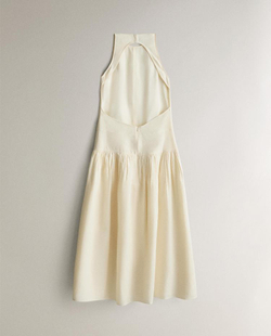 ZARA HOME ДЛИННОЕ ПЛЯЖНОЕ ПЛАТЬЕ, ЭКРЮ