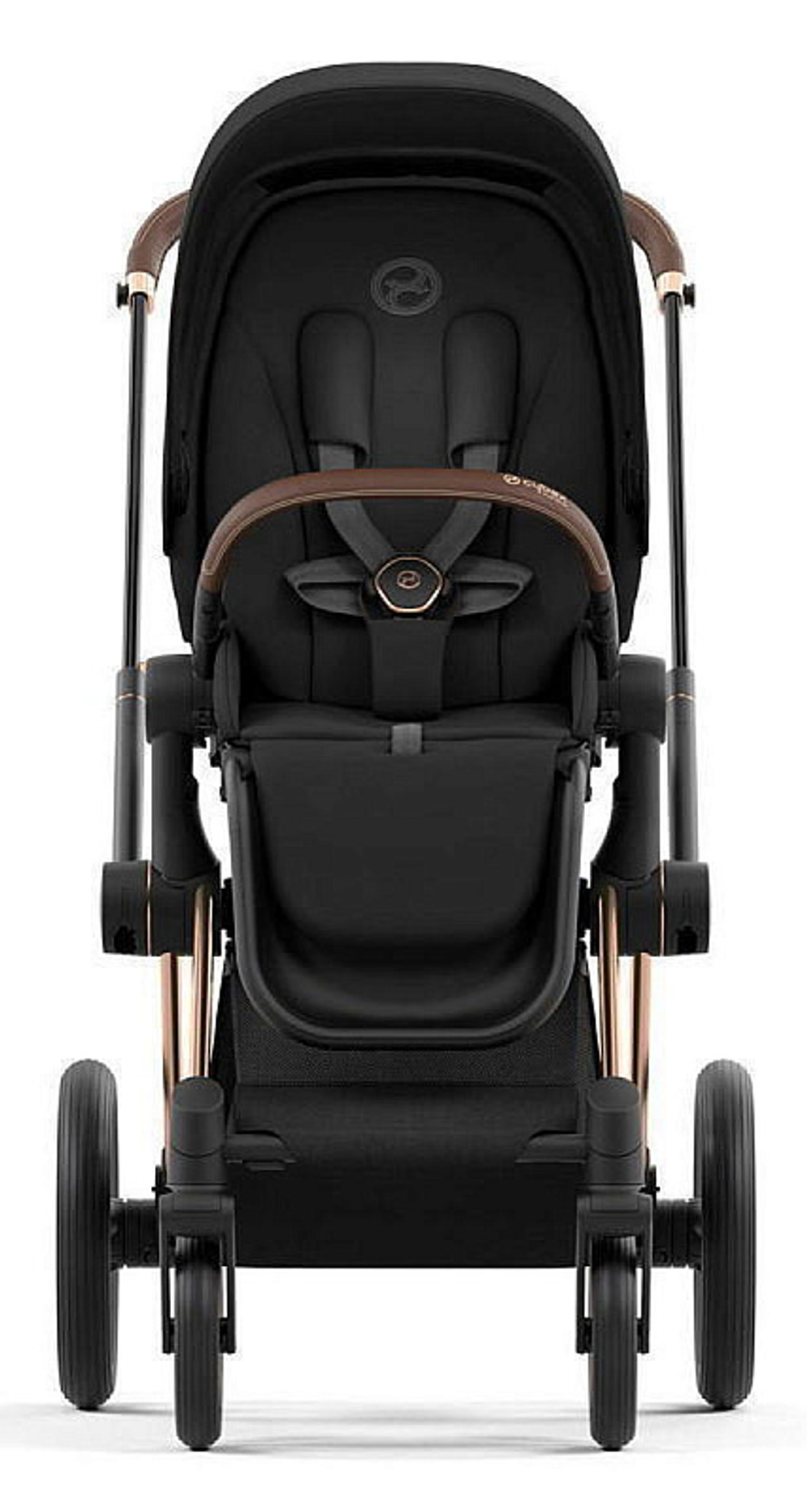 Коляска Cybex Priam IV Rosegold complete и автокресло Cloud G i-Size Magic Black 3 в 1 Sepia Black