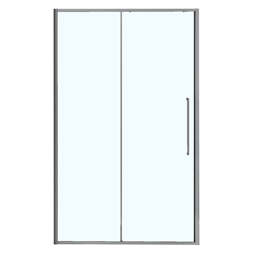 Душевая дверь Azario SHANGHAI раздвижная 110х195, толщина полотна 6мм универсальная, цвет профиля графит матовый