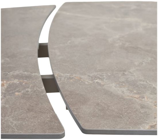 Стол BALDE 120 MATT LATTE STONE SOLID CERAMIC/ TAUPE