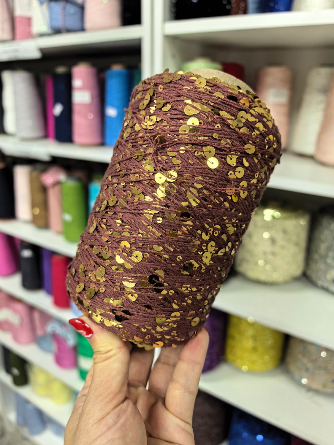 Рандомный цвет, пайетки 3+6 копия Lustrosa (китайский аналог)