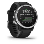 Спортивные наручные часы Garmin Fenix 6S Solar серебристый с черным ремешком 010-02409-00