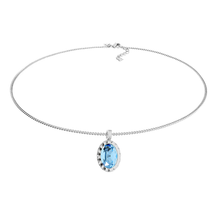 Колье Qudo TIVOLA UNICA big (S/P) Aquamarine 3 cm 420527