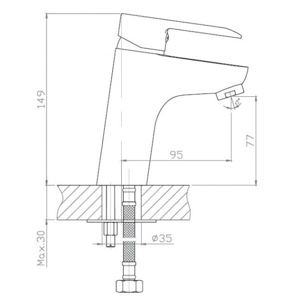 СМЕСИТЕЛЬ ДЛЯ РАКОВИНЫ VODA FUTURE FT26