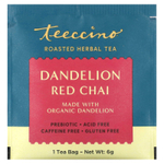 Teeccino, Жареный травяной чай, красный чай с одуванчиком, без кофеина, 10 чайных пакетиков, 60 г (2,12 унции)