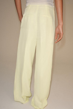 ZARA БРЮКИ С ЗАЩИПАМИ — ZW COLLECTION, ЖЕЛТЫЙ