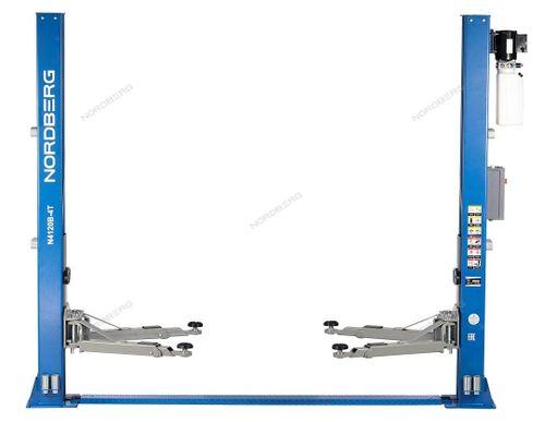 NORDBERG (N4120BE-4B) Подъемник 380V 2х стоечный 4т с электростопорами (синий)