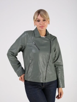 Кожаная куртка демисезонная косуха оверсайз