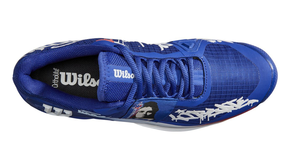 Женские Кроссовки теннисные Wilson Rush Pro 4.0 Hope Paris Clay - bluing/white/infrared