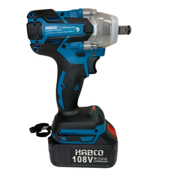 Набор аккумуляторных бесщеточных инструментов HABCO 2в1, ударный гайковерт/винтоверт HABCO 588 Нм + УШМ (Болгарка) 125мм HABCO 18V, 2 АКБ 4Ah 18В, ЗУ 2A, Пластиковый кейс