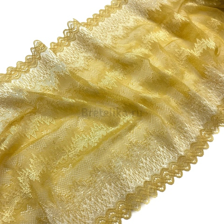Кружево эластичное желтое 21 см