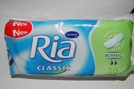 Ria Classic Sanitary Towels, 10 шт., жен. гигиен.прокладки 10 шт., Нормал