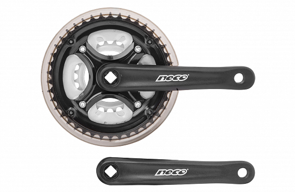 Шатуны 1/2"х3/32" 24/34/42 зуб. 170мм NSA-3003 NECO "под ромб" сталь/алюминий дымчатые