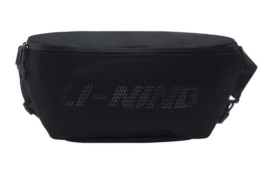 Li Ning Sports Life Collection Polyester Shoulder Bag, Crossbody Bag, Sling Bag, Fanny Pack Unisex Black