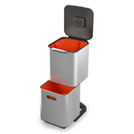 Контейнер для мусора с двумя баками totem compact, 40 л, нержавеющая сталь