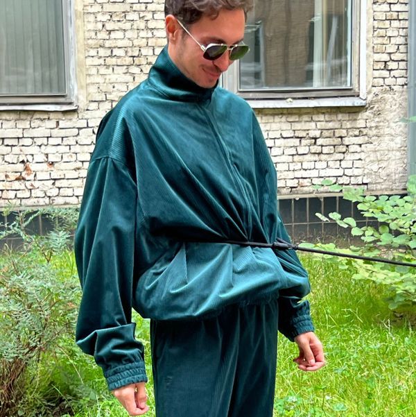 Рубашка на молнии #5 изумрудная - фото 4