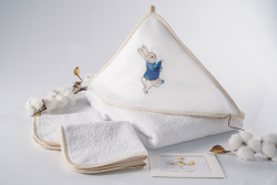 Полотенце детское 90х90 Claire Batiste Atelier Зайчик с уголком