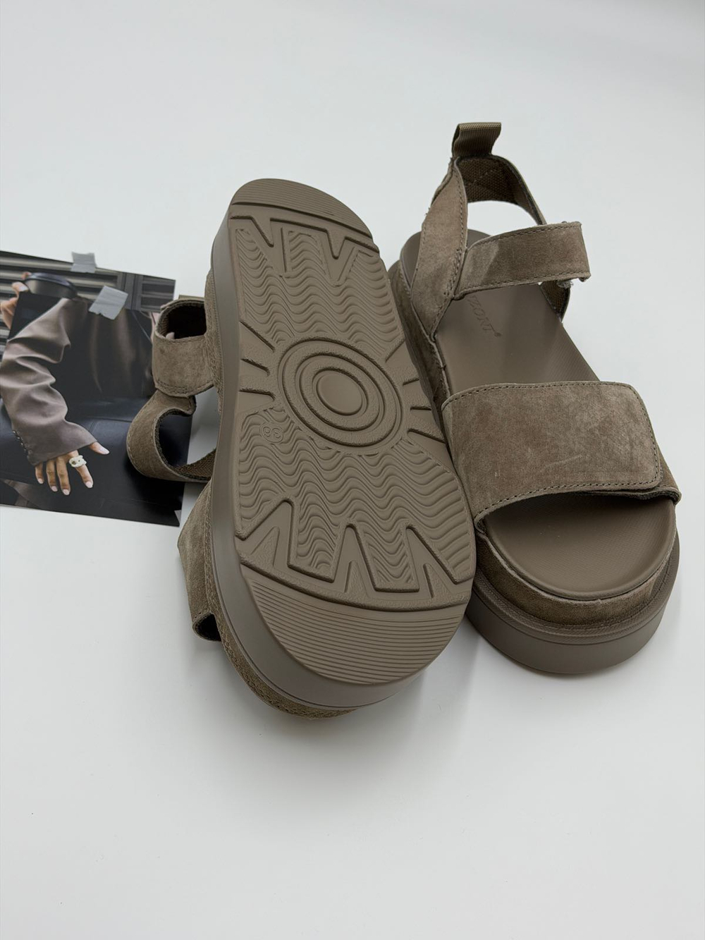 Босоножки женские натуральная кожа арт. PEXL 253-6 цвет "хаки"