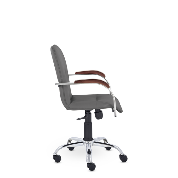 Кресло Самба GTP TG СН D8 (темный орех) S-0422 (темно-серый)