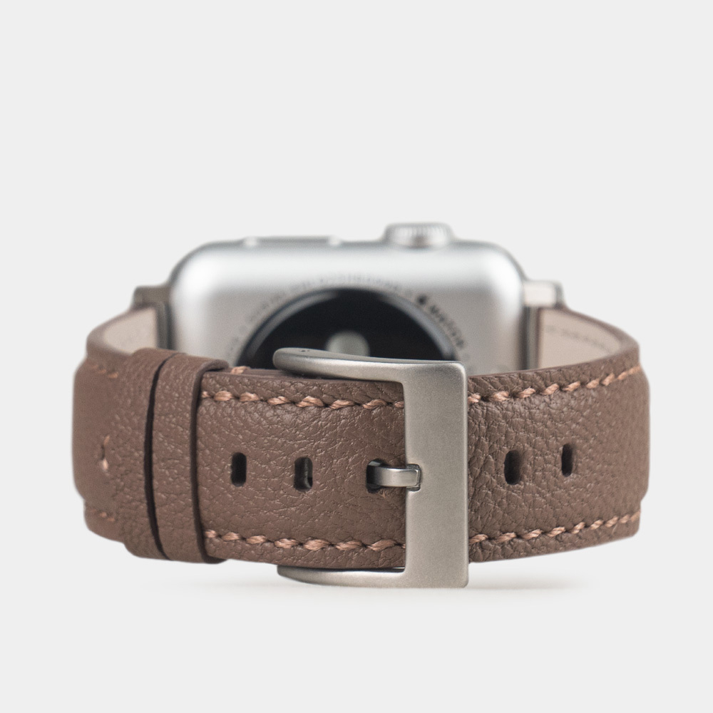 Ремешок для Apple Watch 44/45/46 mm из кожи козы, коричневого цвета