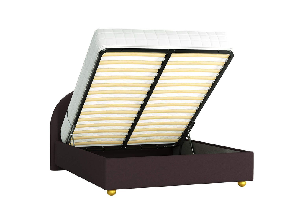 Кровать Афродита 1600 велюр барни шоколад