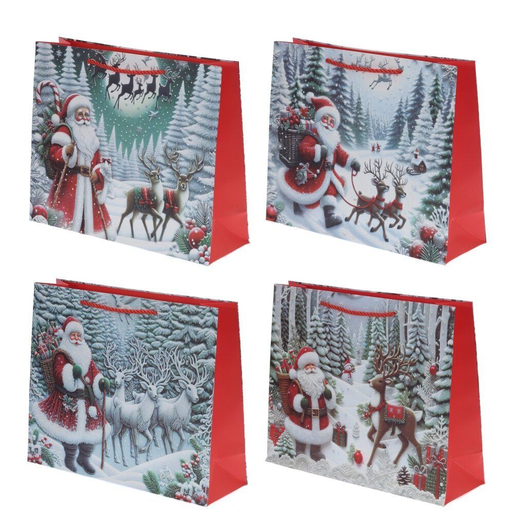 GAEM Пакет подарочный (бумага 210г/м2, блок 12шт), L23 W10 H18 см, 4в.