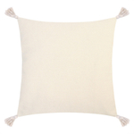 Наволочка декоративная бохо 45*45 см, молочный, 100% хлопок