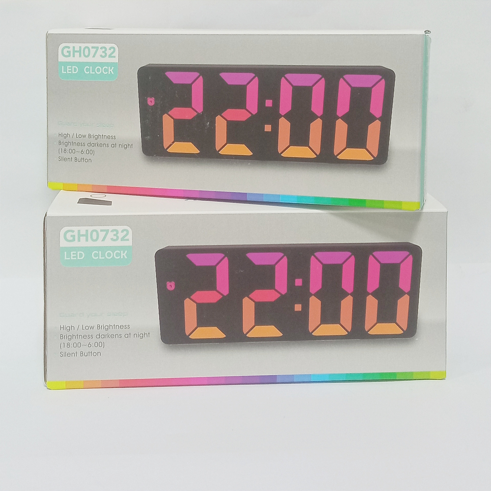 Часы настольные LED MIRROR GH0732 RGB свечение