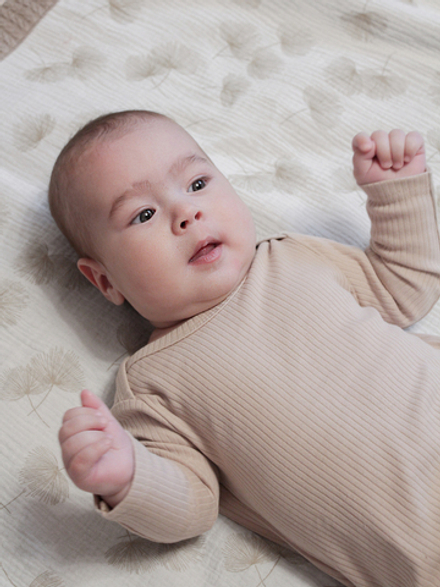 Футболка с длинным рукавом Светлый кофе рубчик RinaAmari