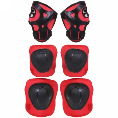 Защита комплект универсальный KL-221 (колени,локоть,кисть,4-7 лет) цв.красный