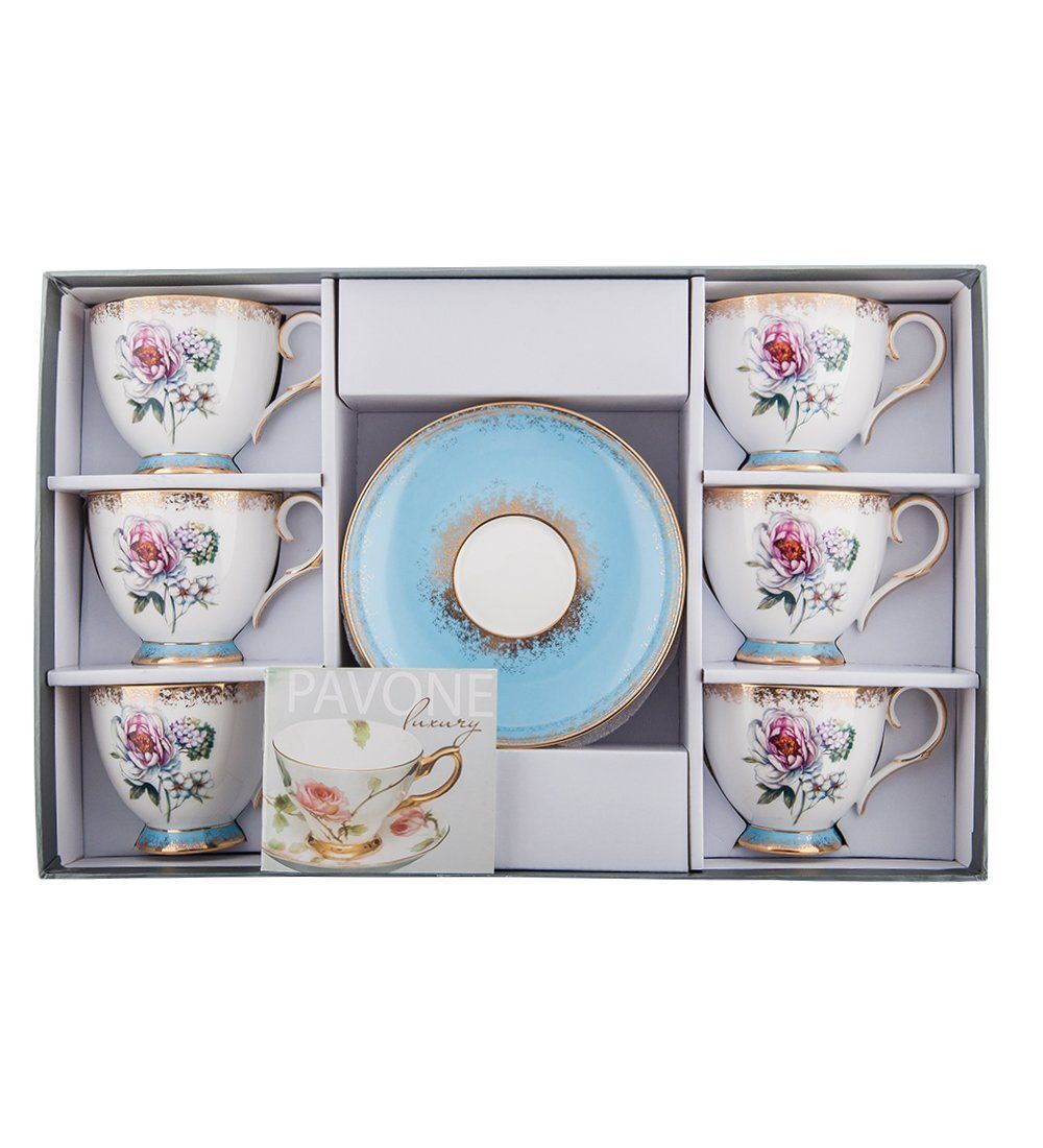 Pavone JK-130 Чайный набор на 6 перс. «Цветок Неаполя» (Fiore Napoli  )