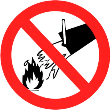 Р04 "Запрещается тушить водой"