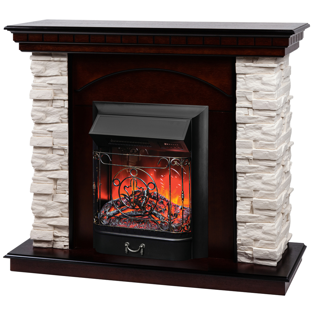 Каминокомплект Real Flame Elford AO с очагом Majestic Lux Black RC